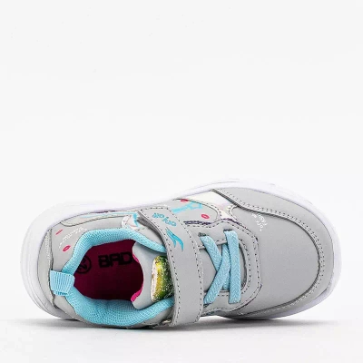 OUTLET Světle šedé dívčí sportovní boty s potiskem Jako- Footwear