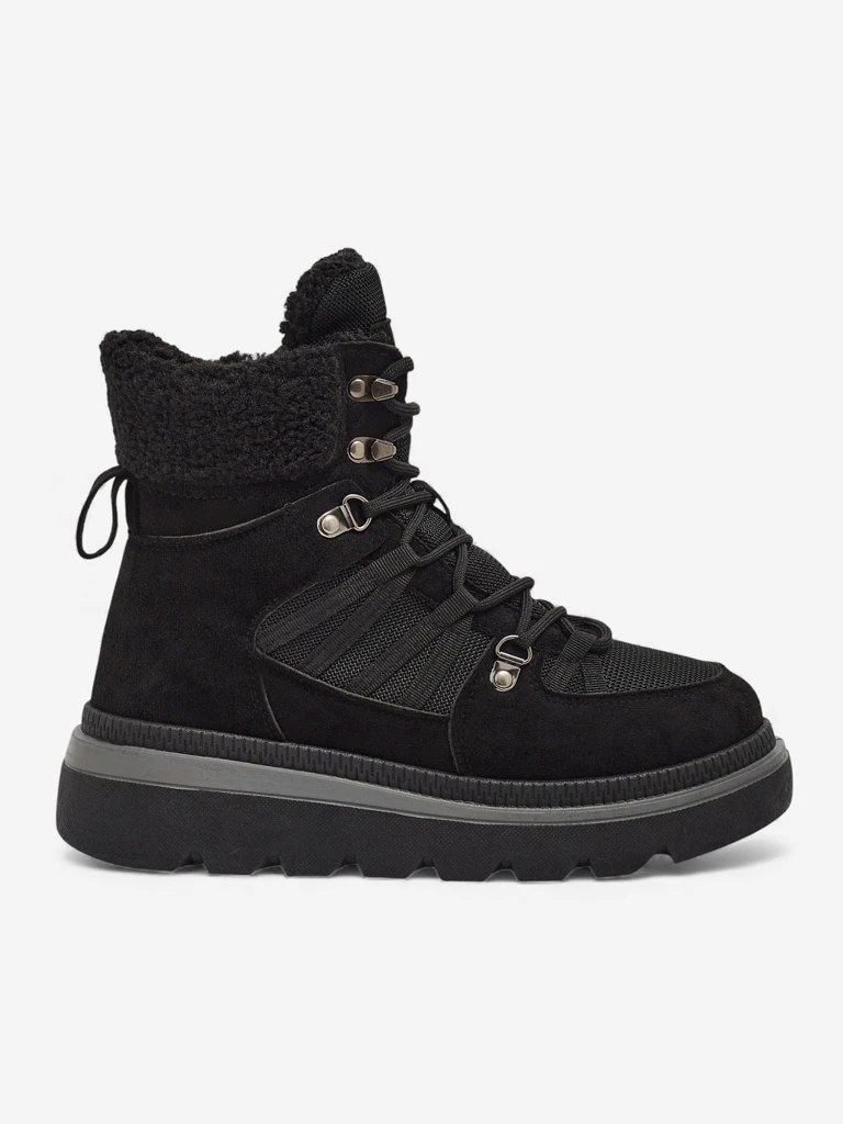 Dámské Kotníkové Boty Aurora Černé Kožené Elegantní na Podzim