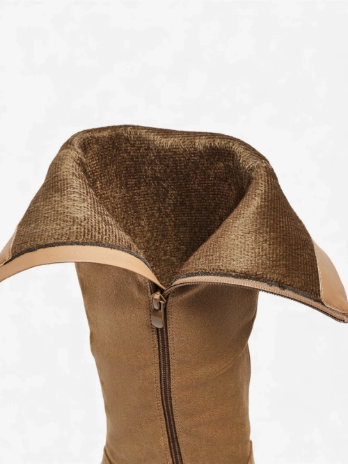 Жіночі чоботи з еко замші на підборах-стовпчику Ernala