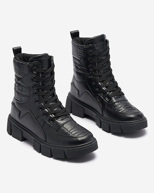 OUTLET Чорні жіночі неутеплені черевики Qertera- Footwear