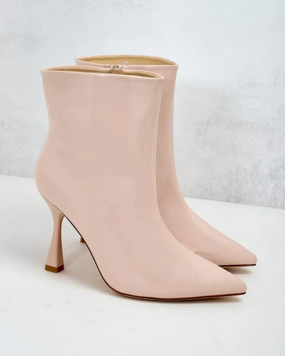 Лаковані жіночі чоботи на шпильці Royalfashion Loori