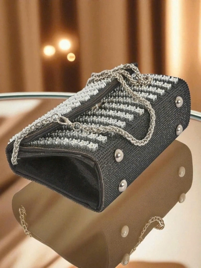 Royalfashion Dámská psaníčko kabelka se zirkony Elira Dusk