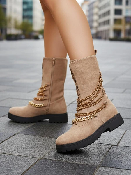 Royalfashion Dámské boty bagger ve světle hnědé barvě Goserre