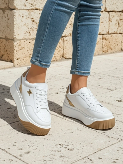 Dámské tenisky Arianna Bianco na platformě z ekologické kůže 5 cm