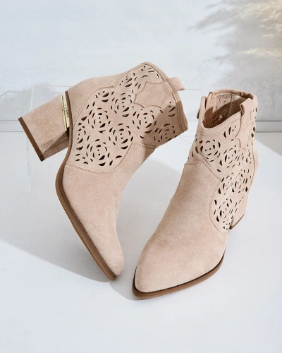 Royalfashion Ажурні черевики на низькій шпильці Womir