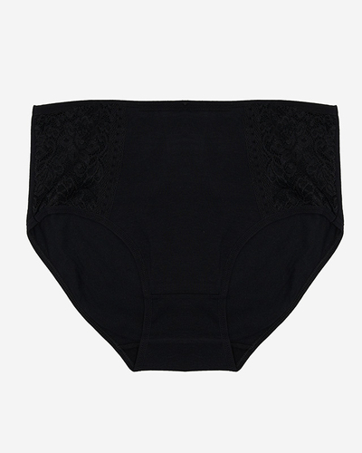 Dámské černé bavlněné kalhotky PLUS SIZE- Spodní prádlo