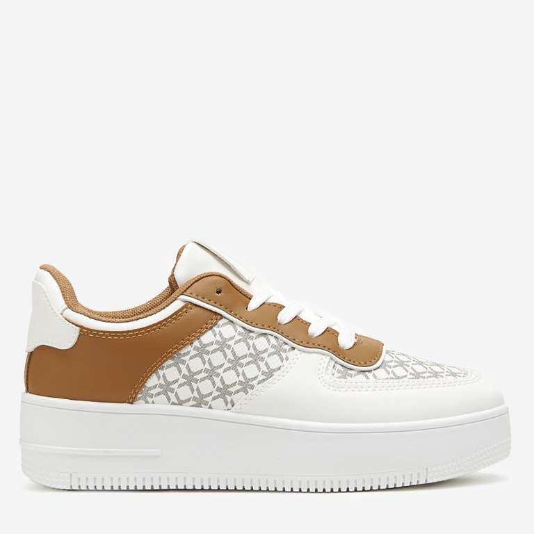 Dámská bílá sportovní obuv s potiskem Glou - Obuv