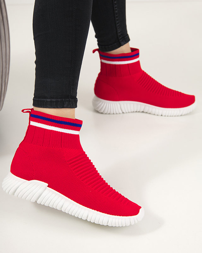 OUTLET Červené dámské vysoké kotníkové sportovní boty značky Deloni - Footwear