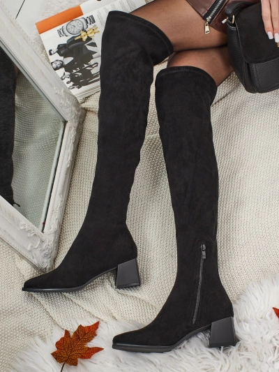 Dámské kozačky nad koleno eko semišové Dovrisse