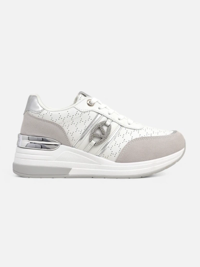 Dámské sneakersy Melania Bianca na klínku 6 cm ekologická kůže