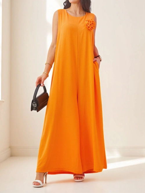 Комбінезон Callisto Pomaranczowy – Сучасна Елегантність з Віскози на Літо