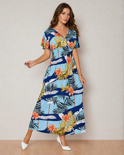 Royalfashion Dámské midi šaty s potiskem