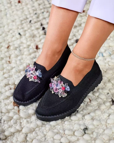 Royalfashion Černé dámské polobotky Enweta