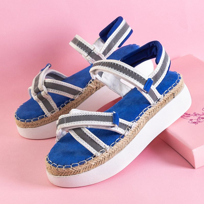 OUTLET Dámské kobaltové sandály s reflexními vložkami Kollin - Footwear