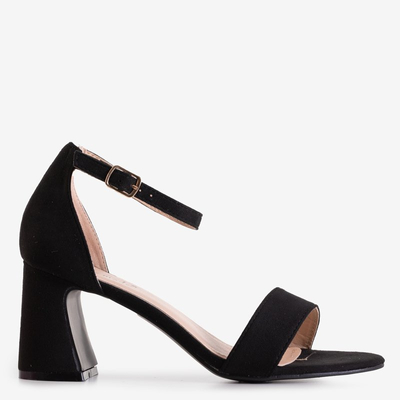Černé dámské sandály na vysokém podpatku Maniza - boty