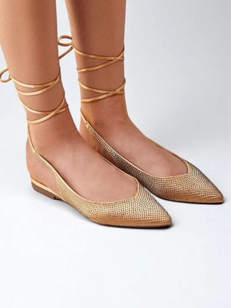 Royalfashion Dámské baleríny s kamínky bez podpatku Daggas