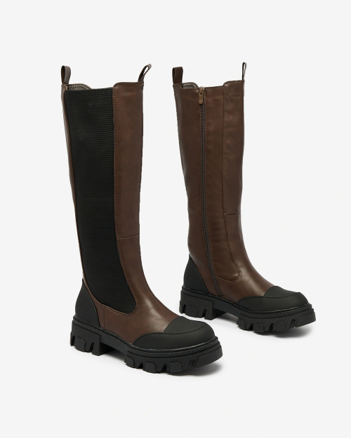 Royalfashion Темно-коричневі жіночі напівчеревики Blyss