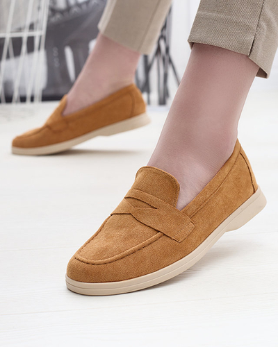 Жіночі мокасини з екозамші верблюжого кольору Daffer- Footwear