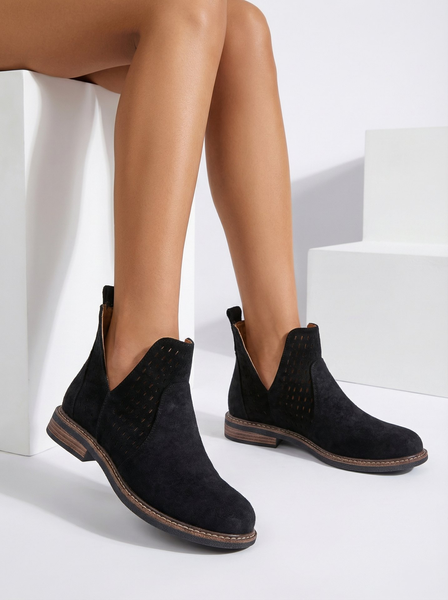 Royalfashion Dámské semišové kozačky eko Ovilla