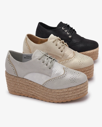 OUTLET Royalfashion Жіночі золоті напівчеревики на платформі Jacais