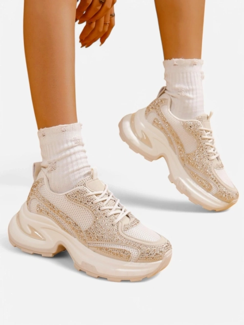 Royalfashion Женские Спортивные Кроссовки с Р rhinestones Bloss