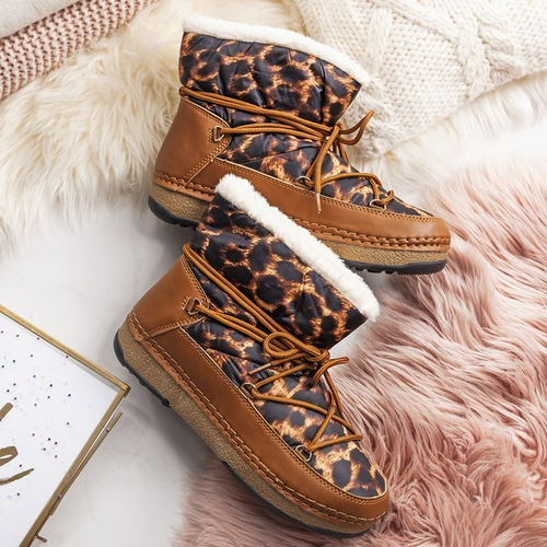 теплі снігові черевики Sofya leopard - Взуття