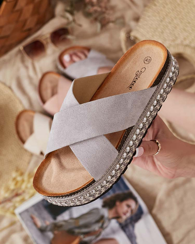 Royalfashion Dámské žabky s plochou podrážkou Tomlla