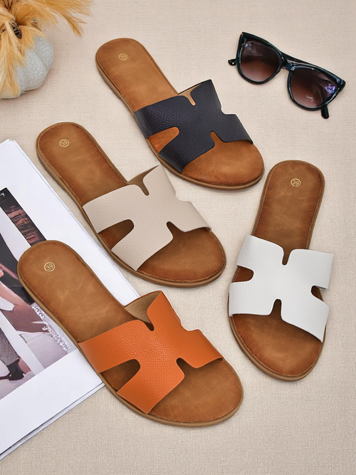 Royalfashion Жіночі шльопанці на плоскій підошві Повсякденний стиль