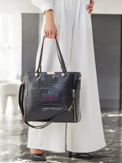 Royalfashion Lesklá dámská taška s embosováním