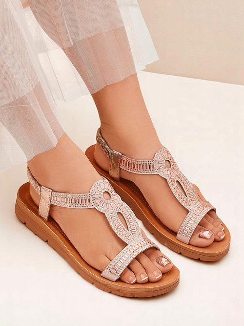 Royalfashion Жіночі сандалі з декоративними ремінцями Ava Shine