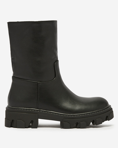 Černé dámské nazouváky se zateplením Mekira - Obuv