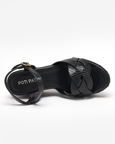 Чорні жіночі босоніжки з екошкіри Flossy - Shoes