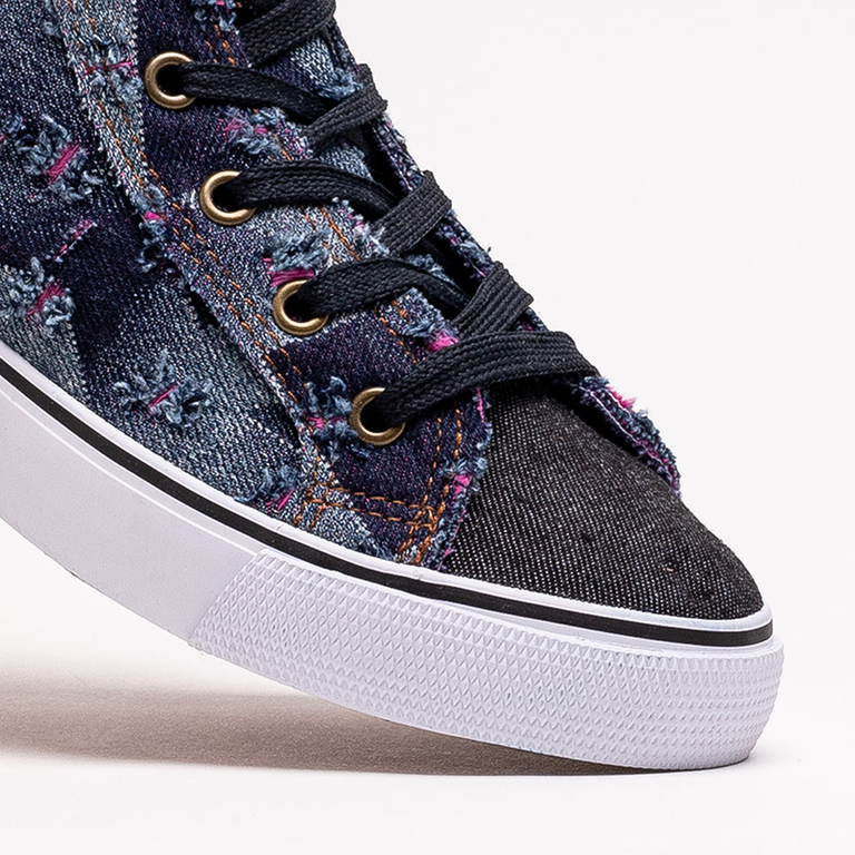 Tmavě modré dámské látkové tenisky Denario - Obuv