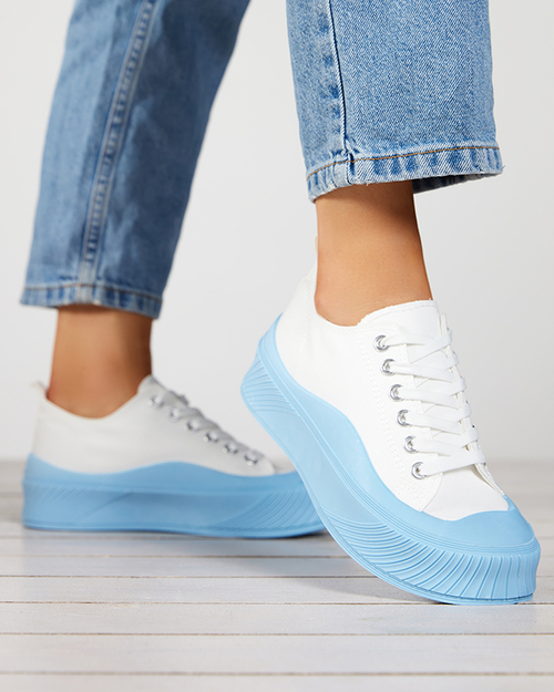 Біло-блакитні жіночі кросівки, кросівки типу Nerikas - Взуття