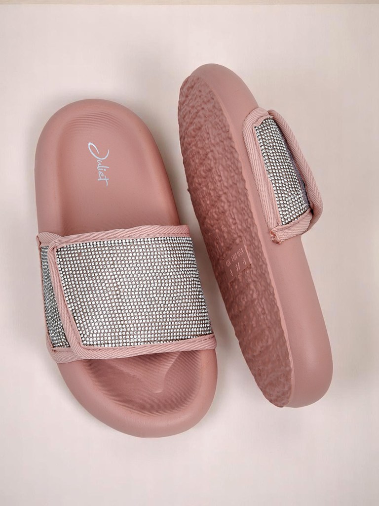 Royalfashion Dámské pantofle na ploché podrážce Sparkle Step