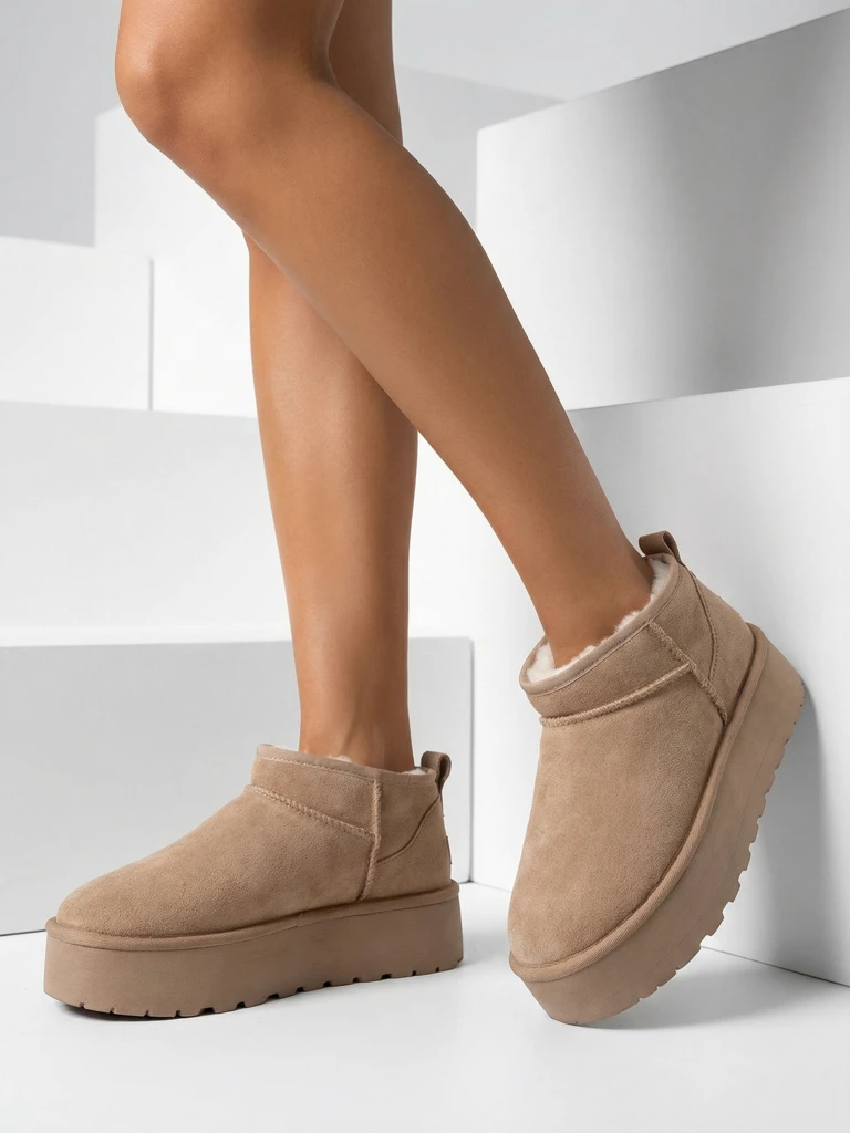 Royalfashion Dámské krátké boty a'la snow boots Ozozi