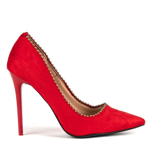 Еко-замшеві червоні туфлі-човники Jasmina - Взуття