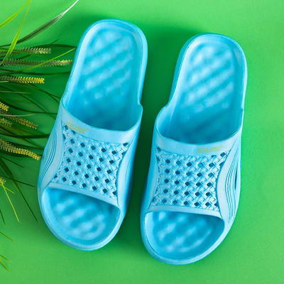 Dámské modré gumové pantofle do bazénu Sunilino - obuv