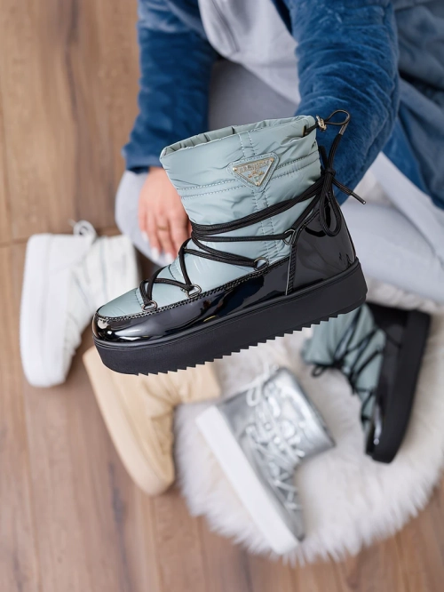 Royalfashion Жіночі черевики-сліпони a'la снігоступи сині Vevnose