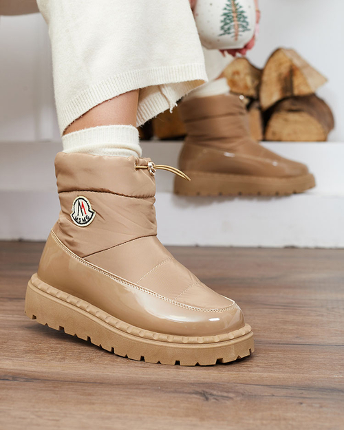 Royalfashion Жіночі черевики-сліпони для снігу коричневого кольору Ireda