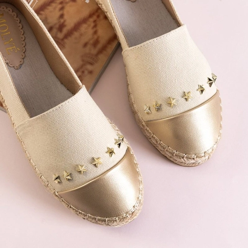 OUTLET Жіночі бежеві еспадрільї із зірками Fraus - Взуття