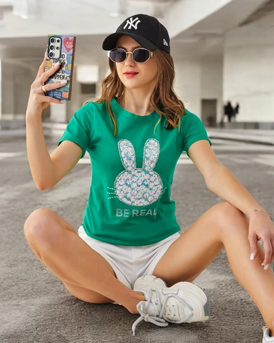 Royalfashion Dámské Bavlněné Tričko Bunny Say Be Real