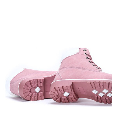 Ocieplane trapery w kolorze różowo- białym Ellea - Obuwie