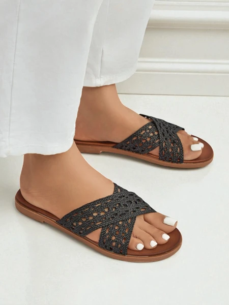 Royalfashion Dámské pantofle s plochou podrážkou Ella Brooke