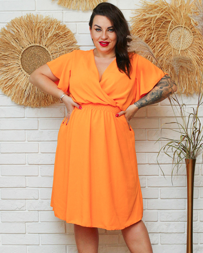 Помаранчева жіноча сукня PLUS SIZE
