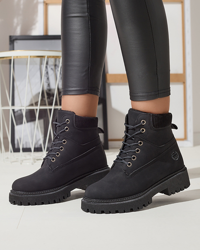 Чорні жіночі утеплені черевики-трапери Teruna - Взуття