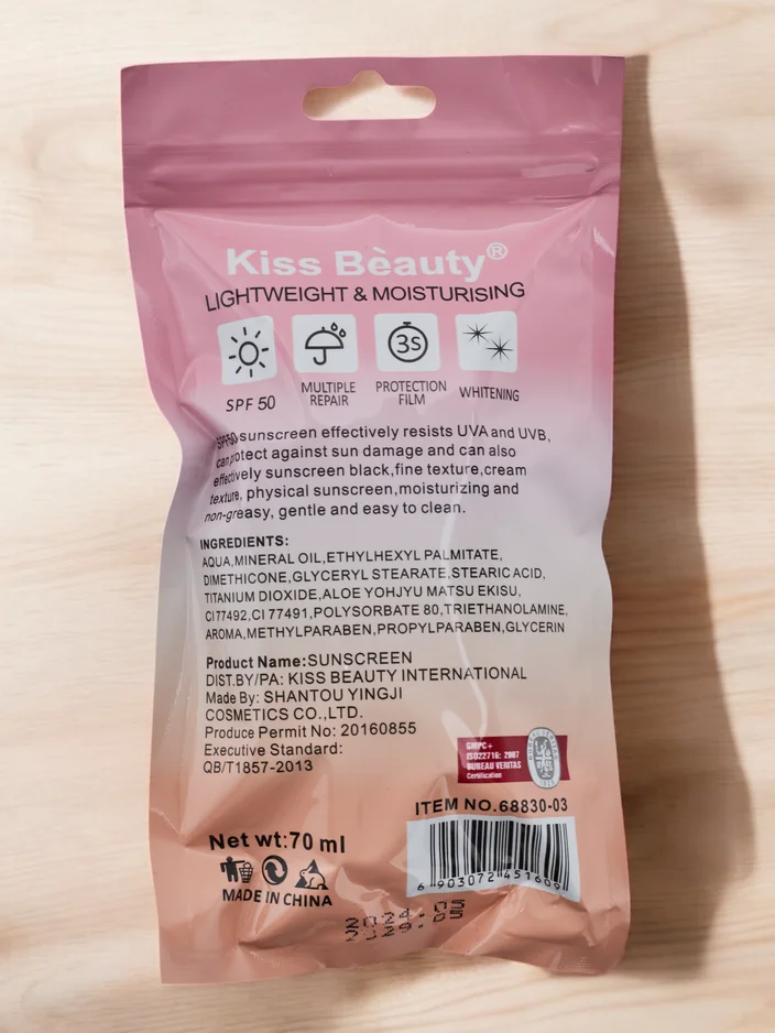 Kiss Beauty Opalovací krém 50 SPF 70 ml