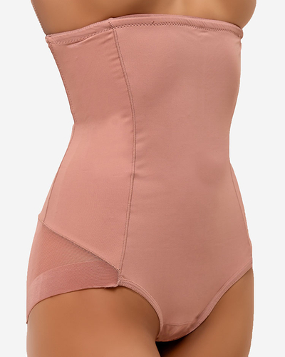 Royalfashion Tmavě růžové dámské modelující kalhotky s vysokým pasem