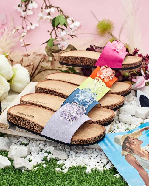 Жіночі шльопанці Royalfashion Villo зі стразами