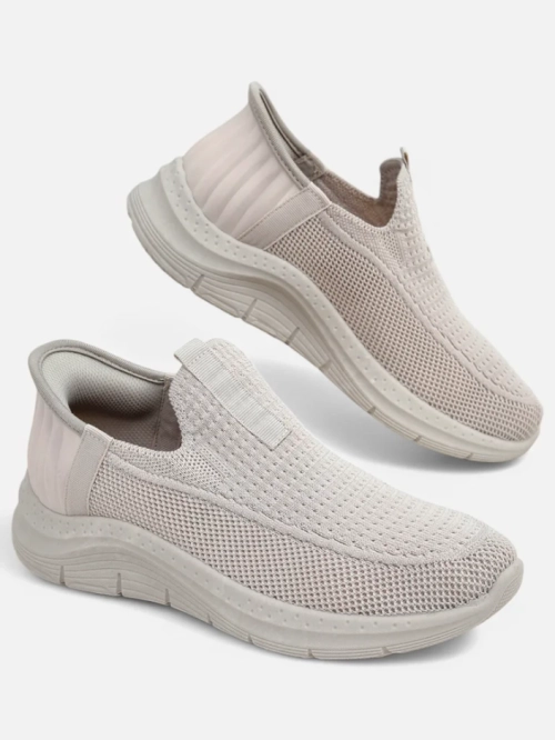 Aurelia Comfort Бежеві Жіночі Сліпони з Тканини На Плоскій Підошві